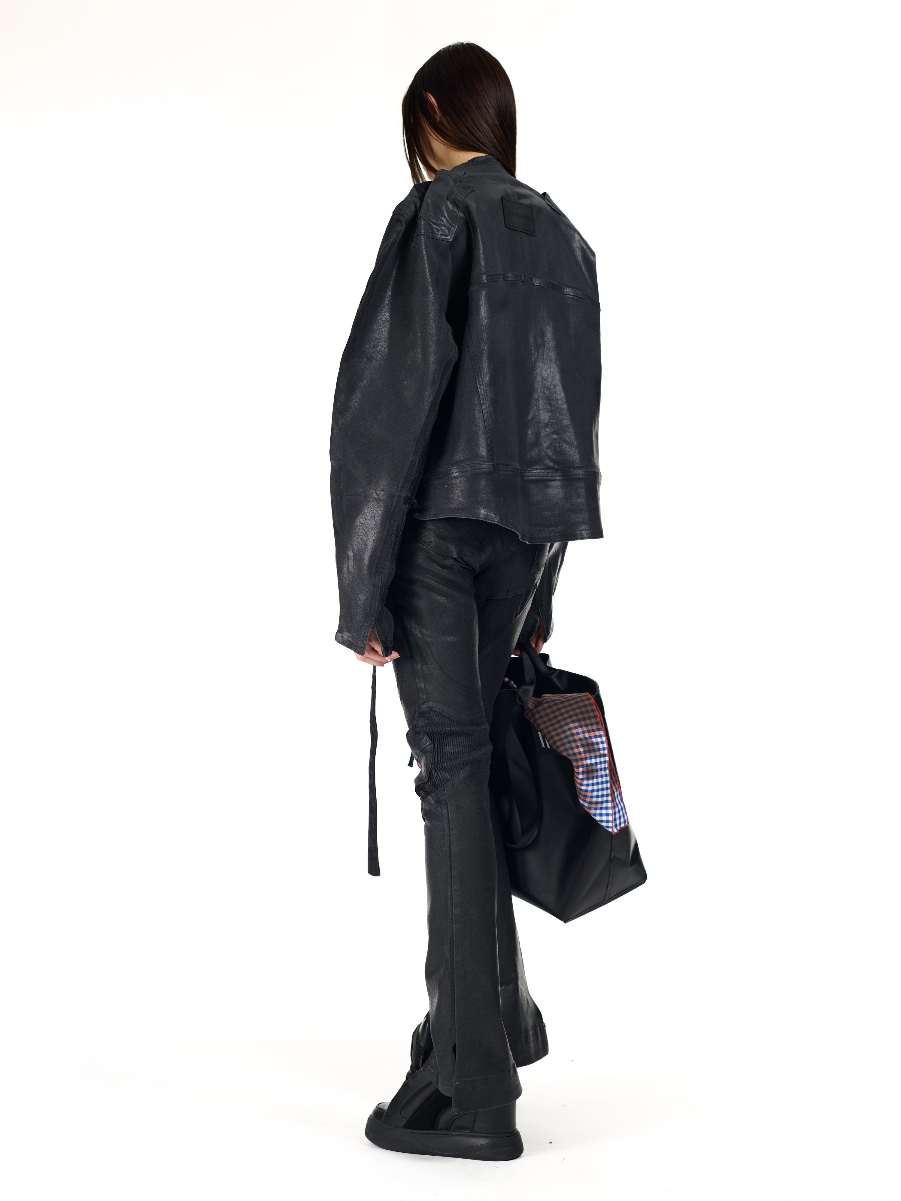 Ottolinger — Glazed Denim Zip Jacket