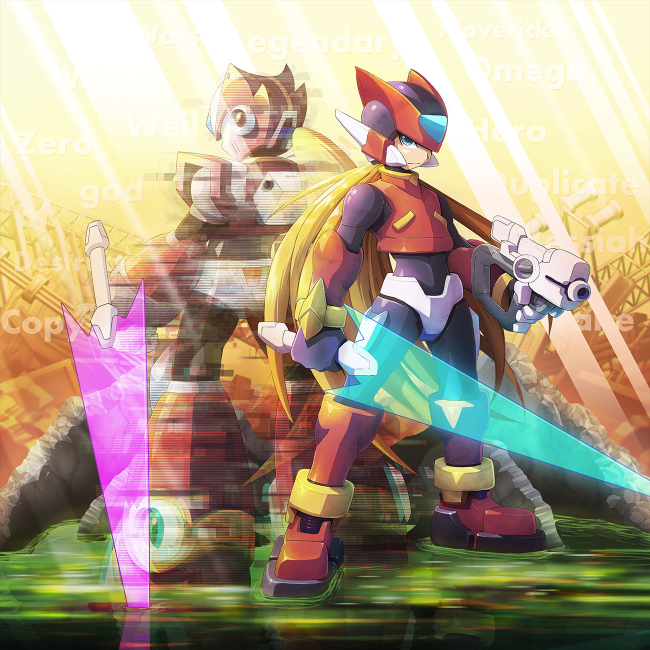 The sleeve art of the Mega Man Zero/ZX vinyl box set – Laced Records