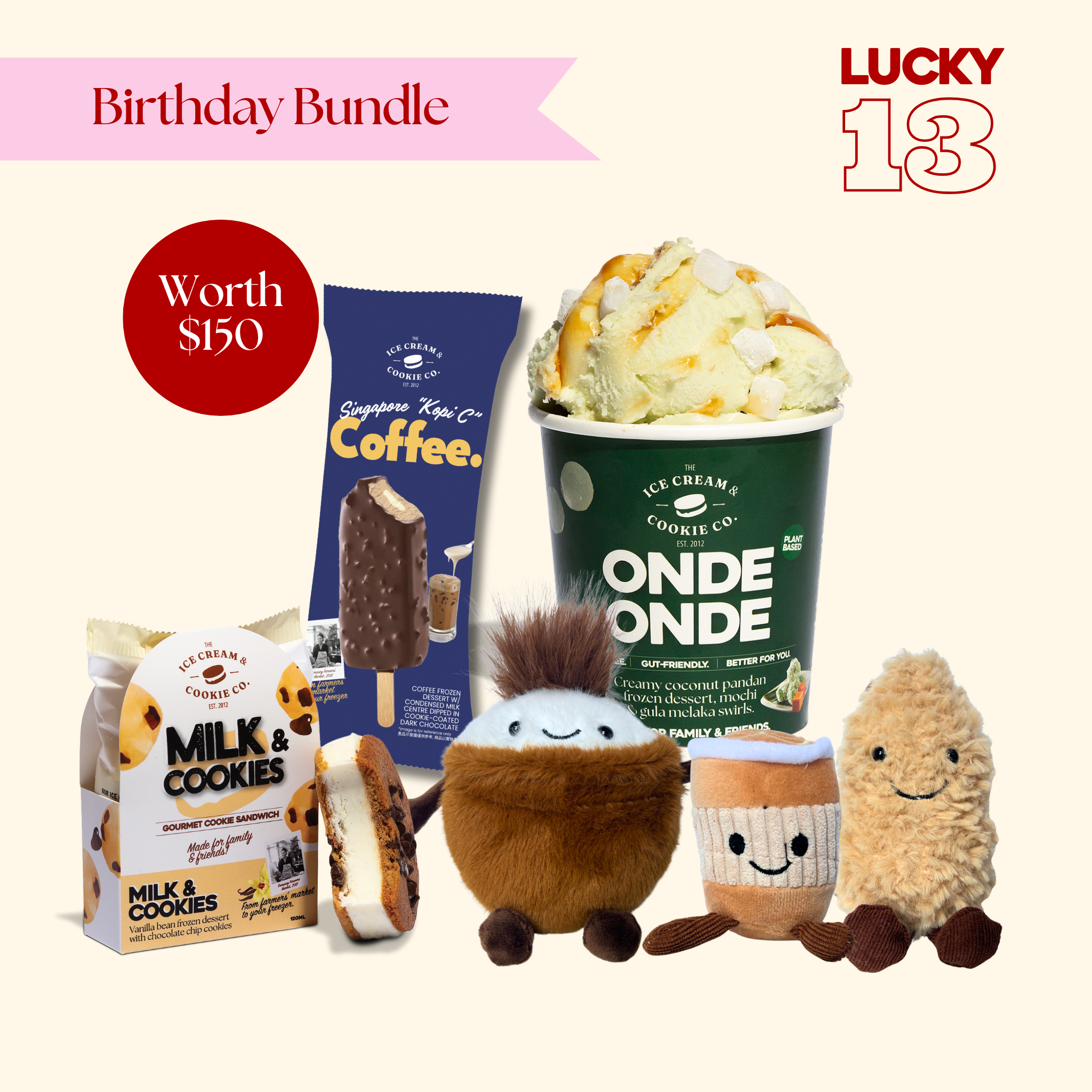 Lucky 13 - Birthday Treats – The Ice Cream & Cookie Co.