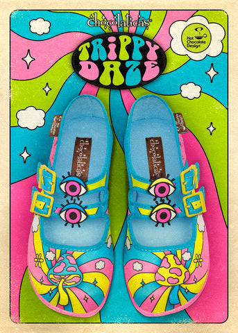 Chocolaticas® Trippy Daze Women's Mary Jane Flat – Hot Chocolate