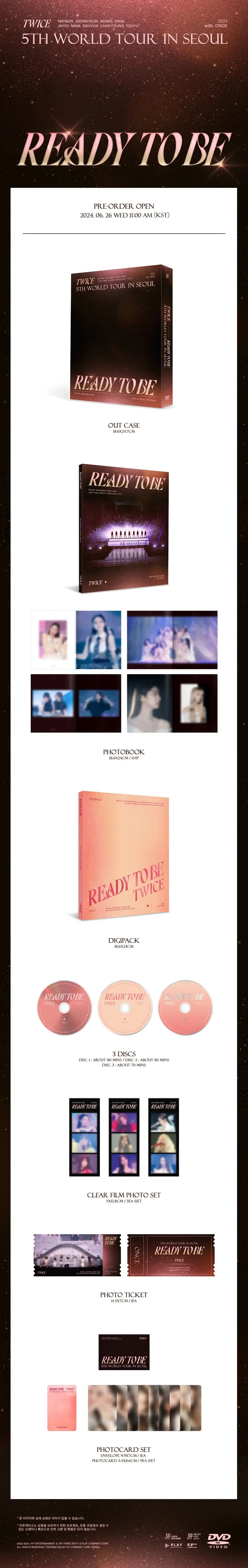 TWICE 5th World Tour - Ready To Be in Seoul DVD + Polaroid