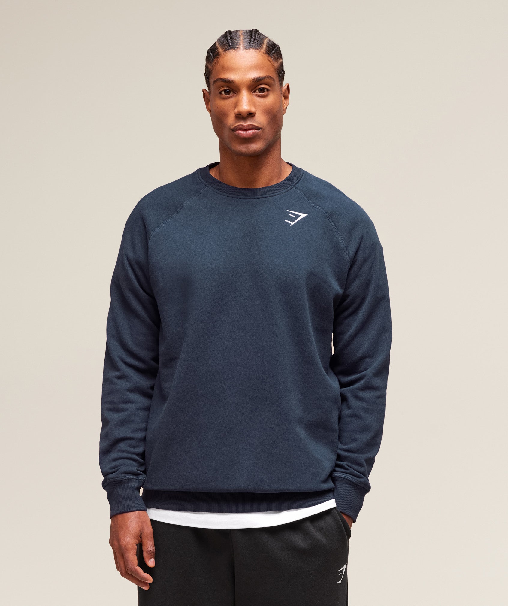 Gymshark Crest Sweatshirt - Navy | Gymshark