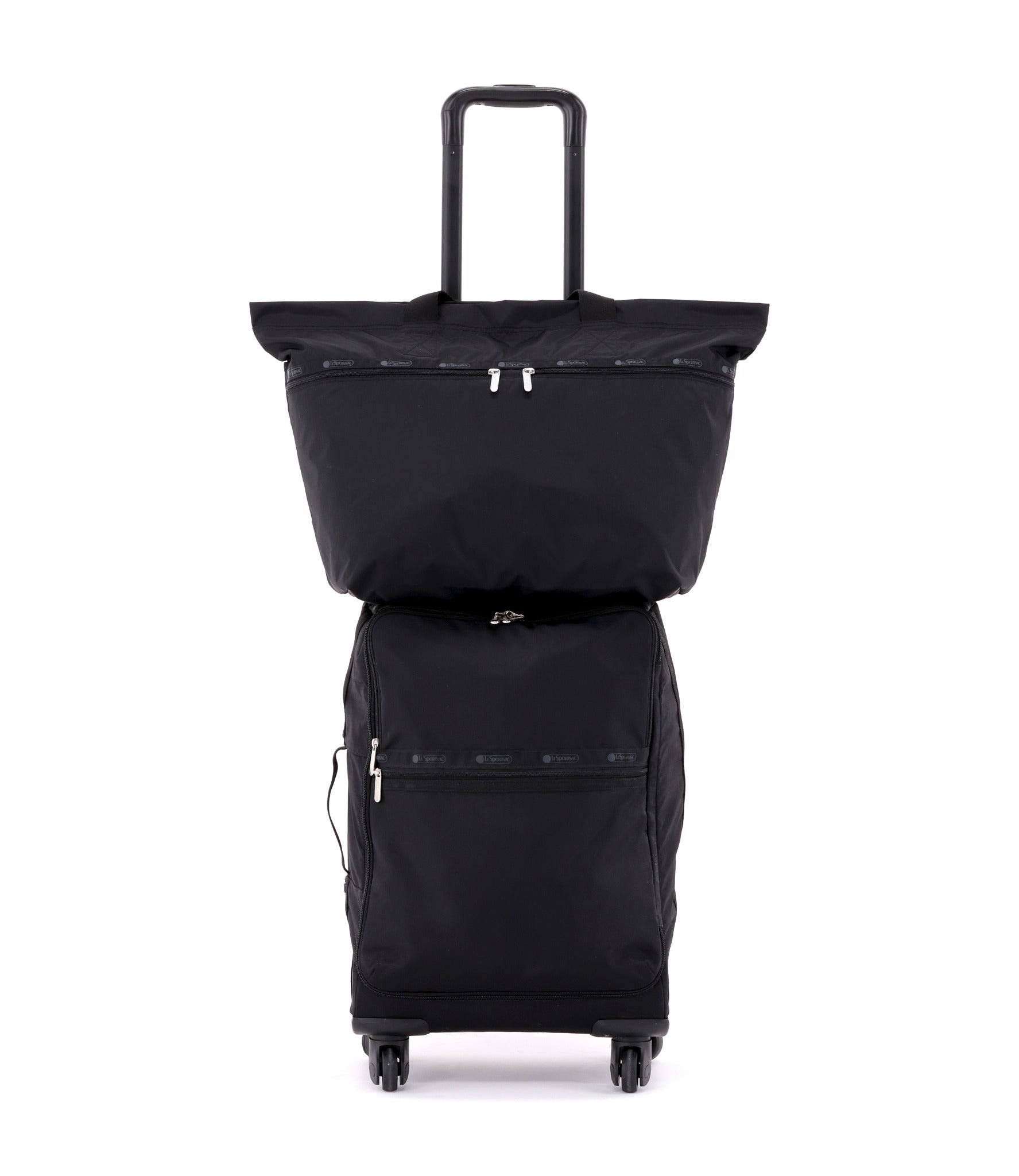 Carlin Zip Top Tote Bag - The Boroughs Blue print – LeSportsac