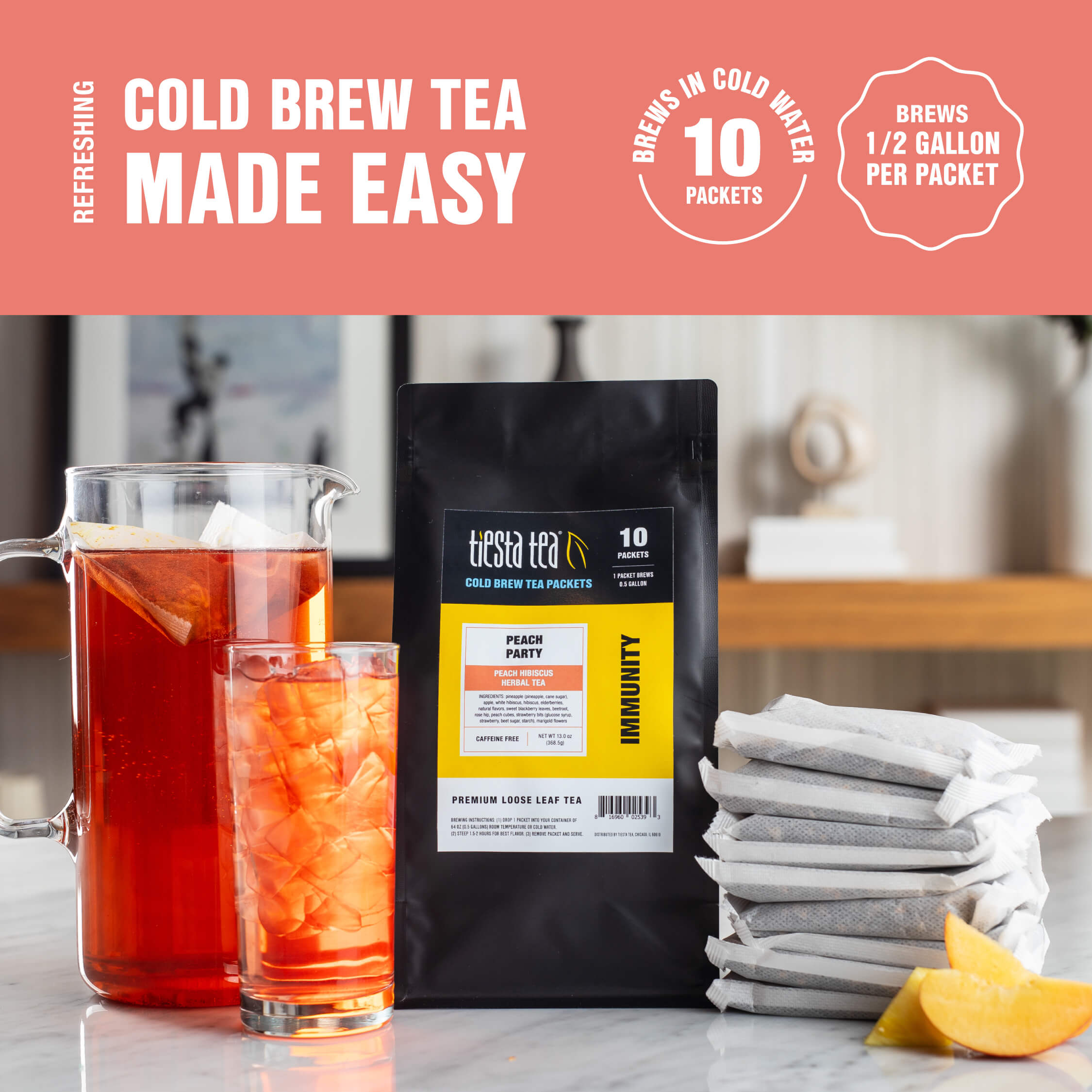 Passion Berry Jolt Cold Brew Tea Packets (Raspberry Passion Fruit