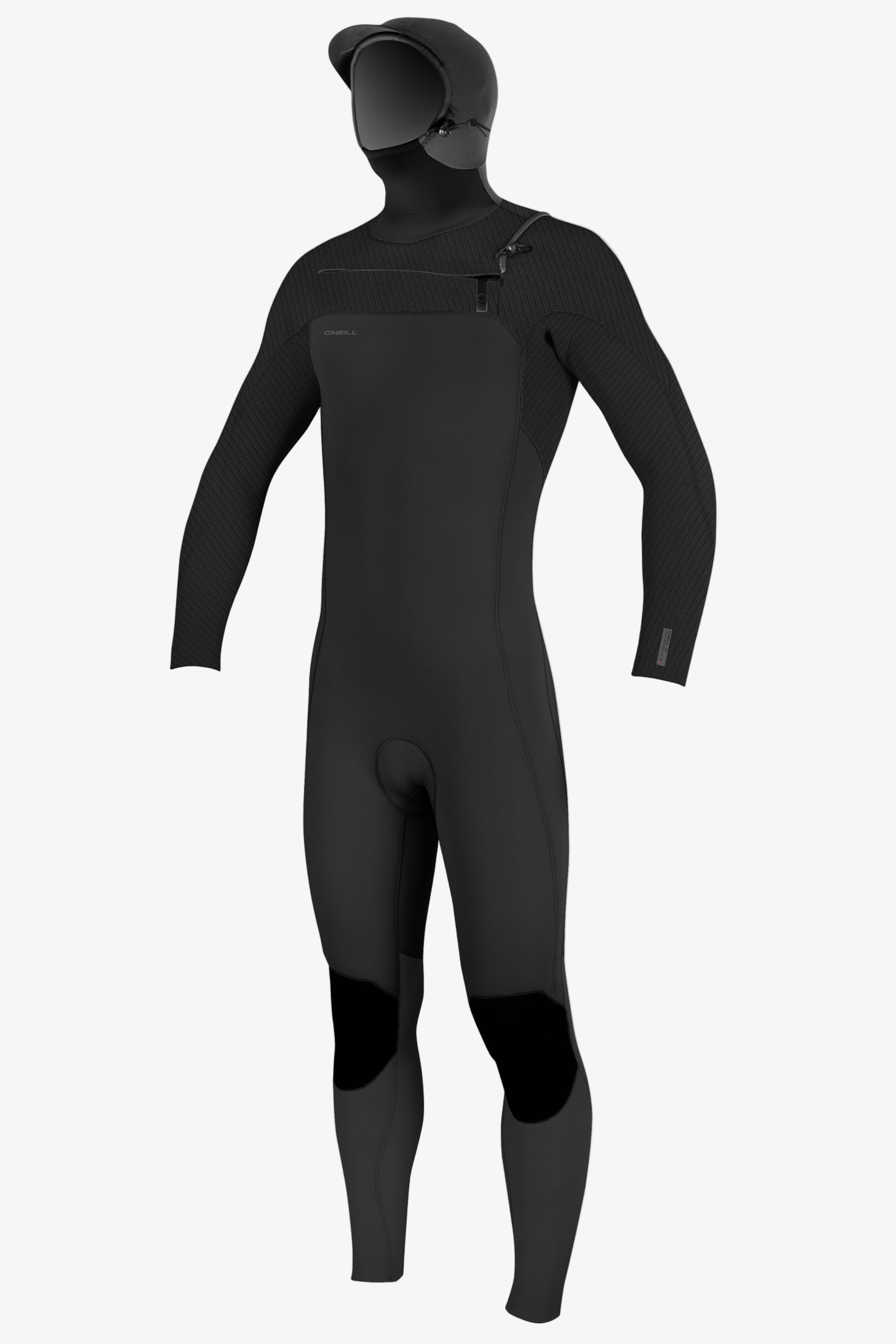 Hyperfreak 4/3+MM Chest Zip Full W/hood - Black/black | O'Neill