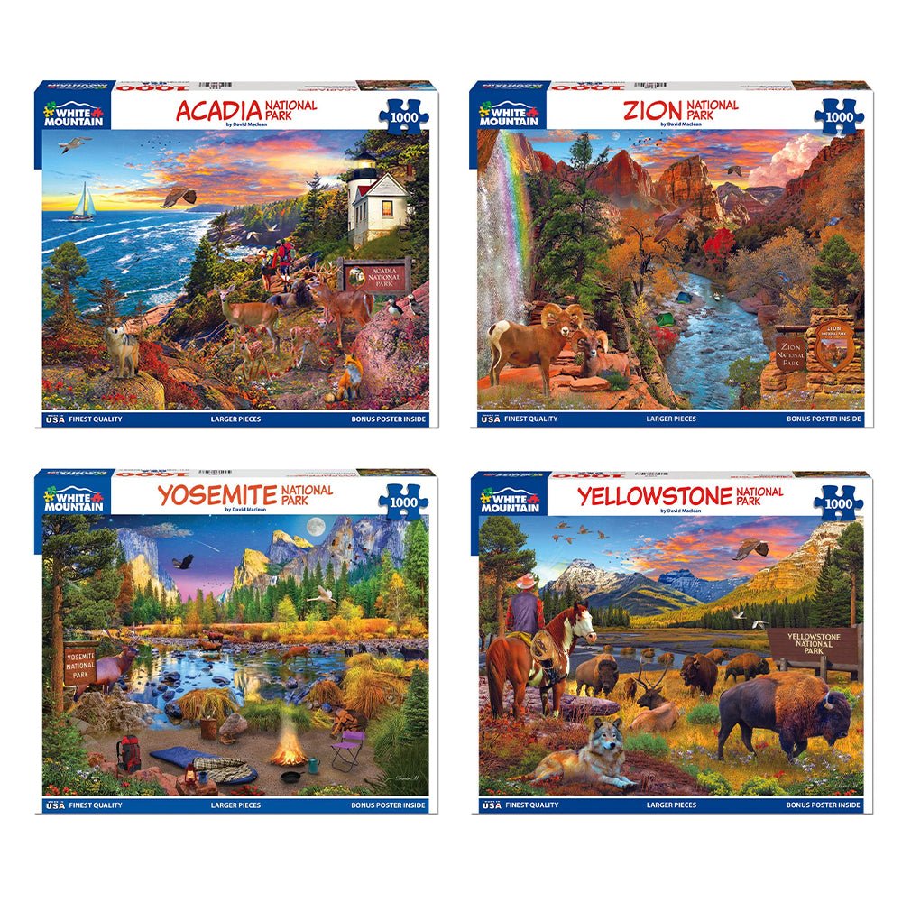 Set of 4: Artist David Maclean - National Parks Bundle 1000 piece