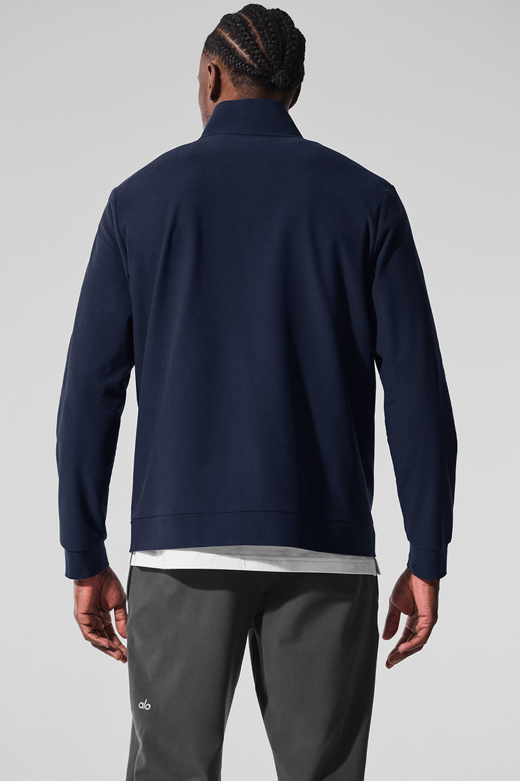 Conquer Max Mock Neck Full Zip - Navy | ALO