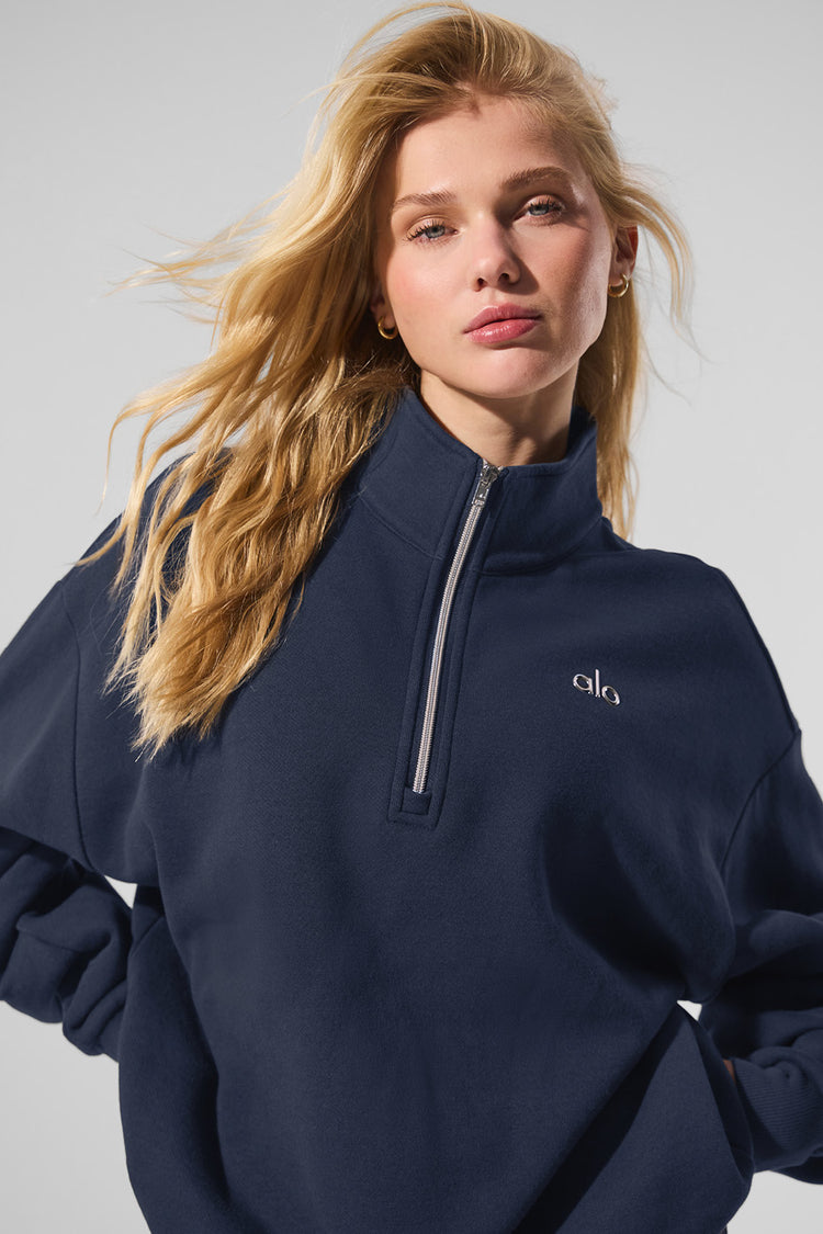 Accolade 1/4 Zip Pullover - Navy | ALO