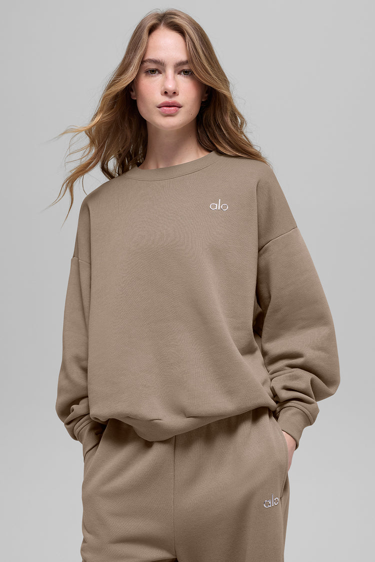 Accolade Crew Neck Pullover - Gravel | ALO