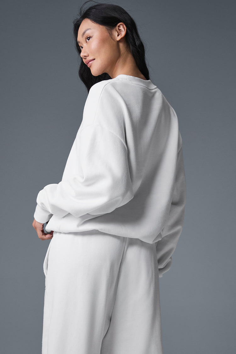 Accolade Crew Neck Pullover - White | ALO