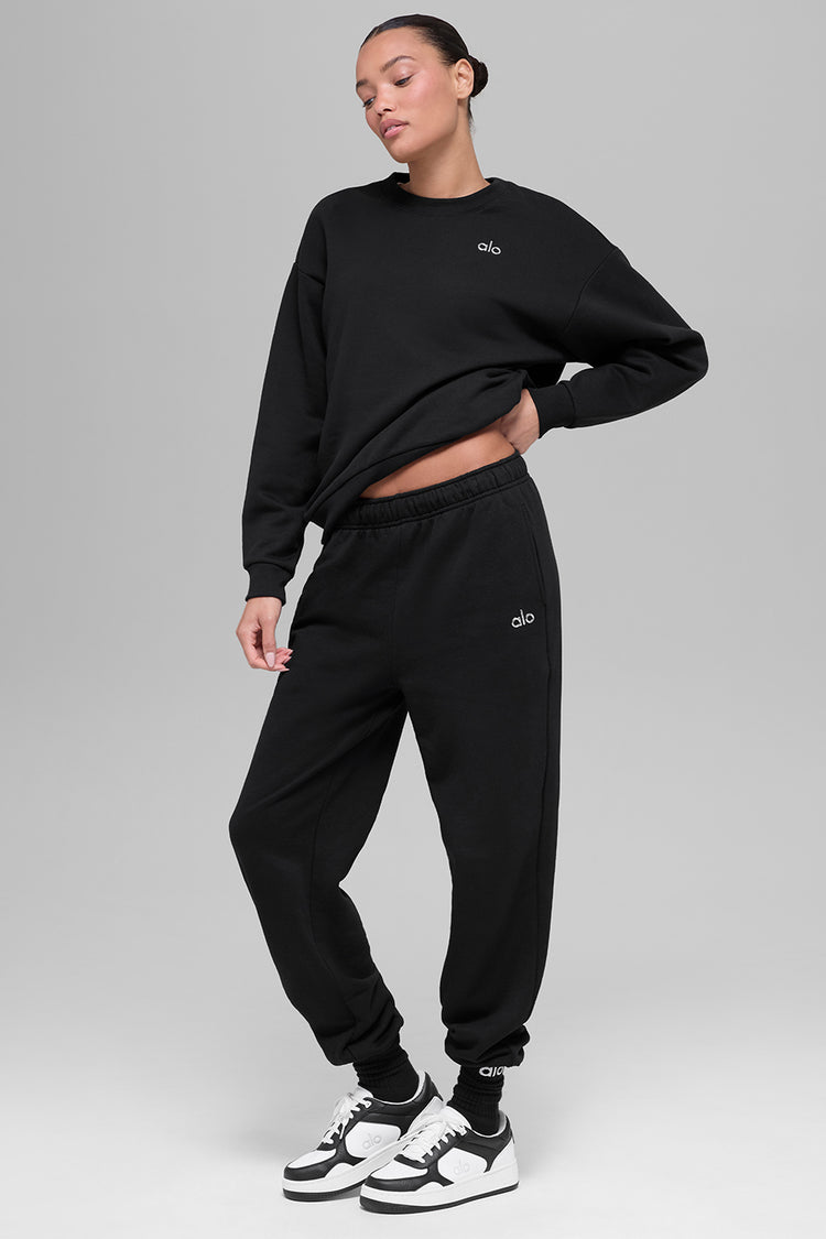 Accolade Crew Neck Pullover - Black | ALO
