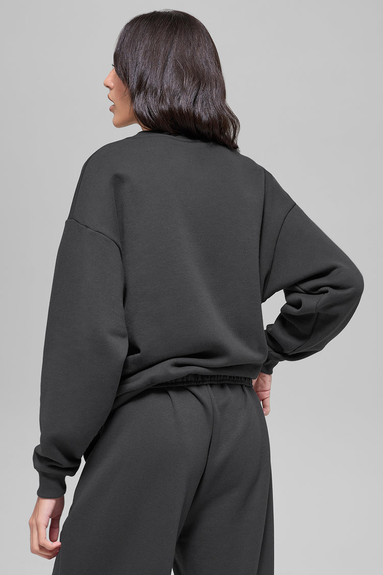 Accolade Crew Neck Pullover - Anthracite | ALO