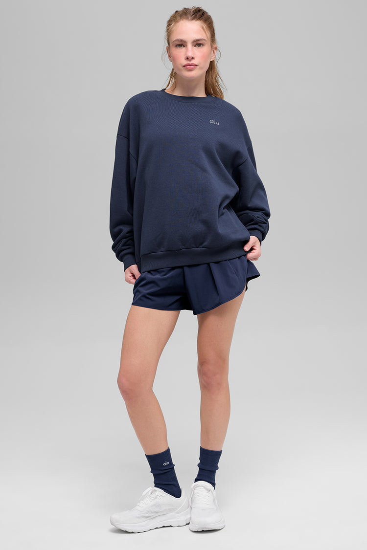 Accolade Crew Neck Pullover - Navy | ALO