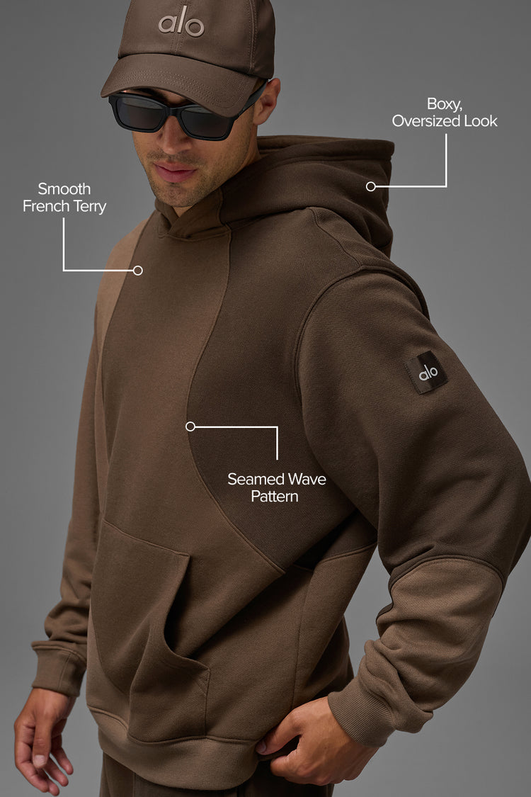 Make Waves Hoodie - Espresso Tonal | ALO
