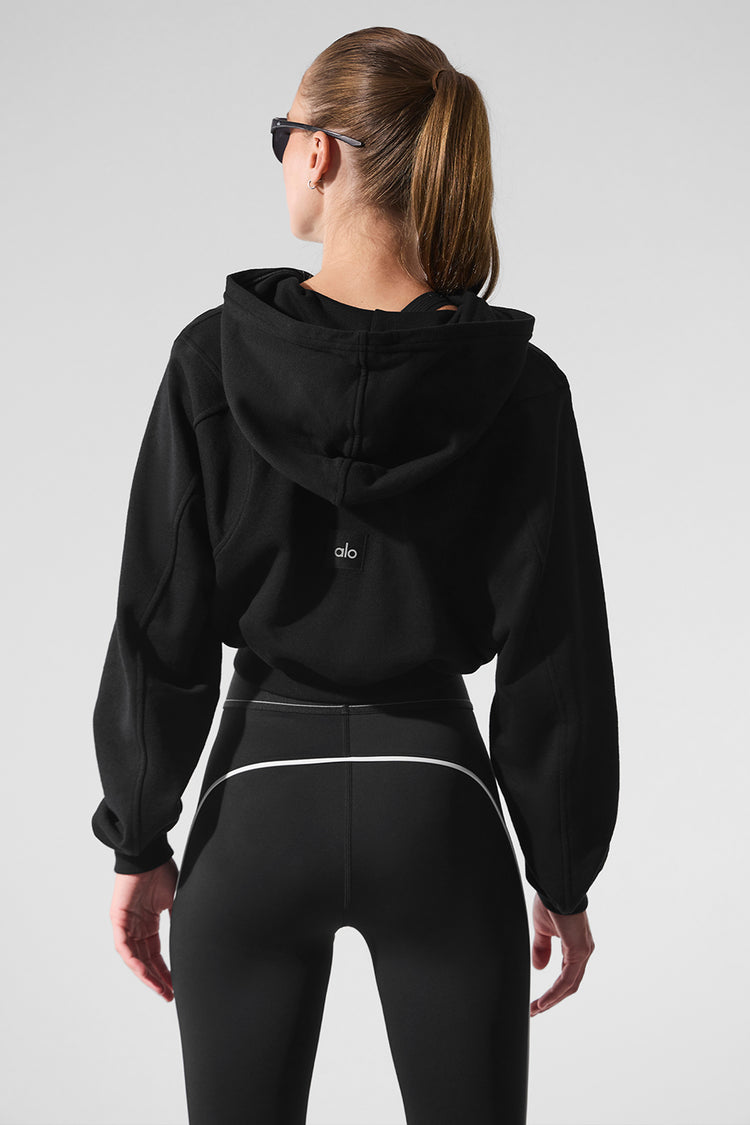 Sweet Escape Zip Up Hoodie - Black | ALO