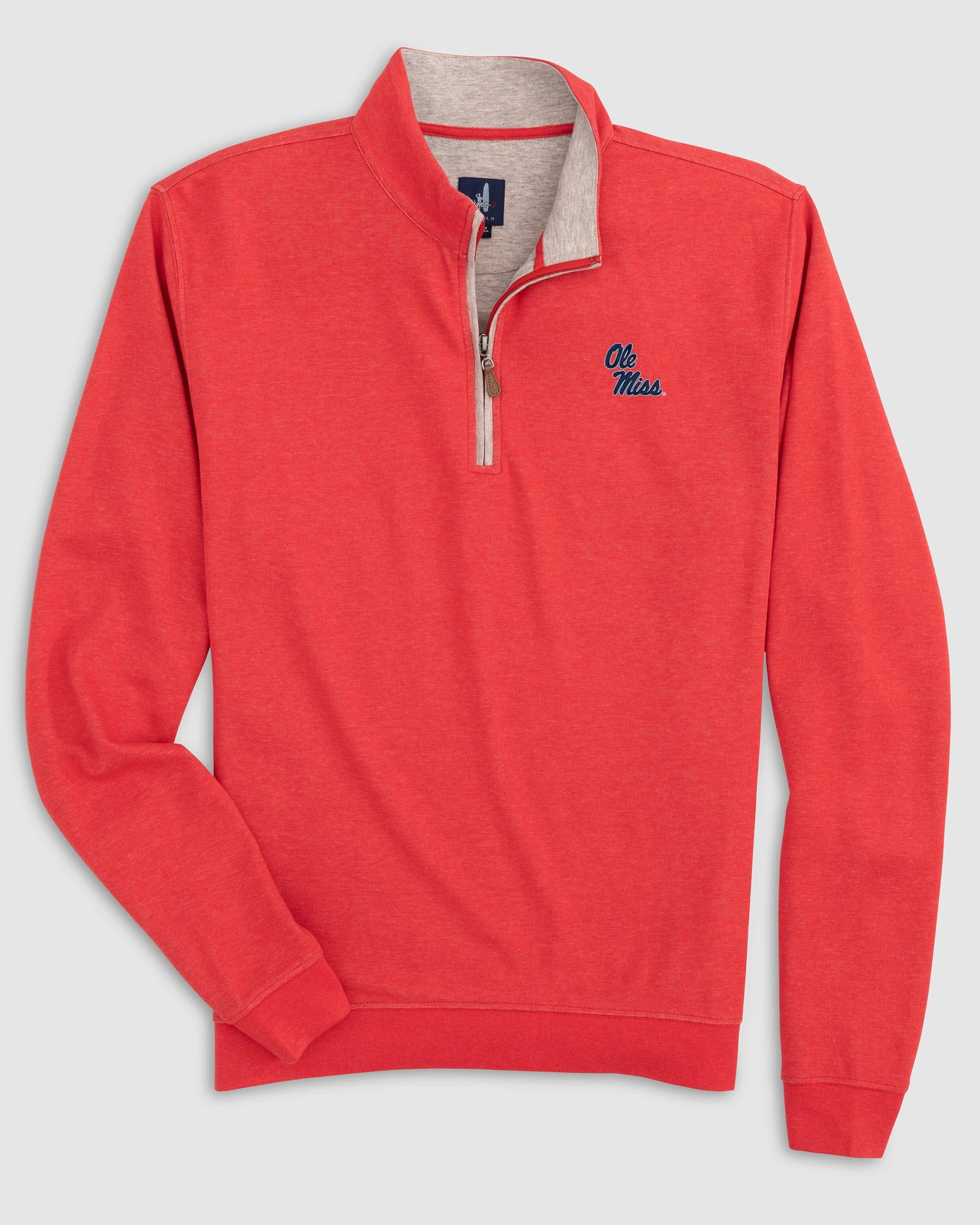 Ole Miss Rebels Sully Quarter-Zip - Stacked Logo by Johnnie-O