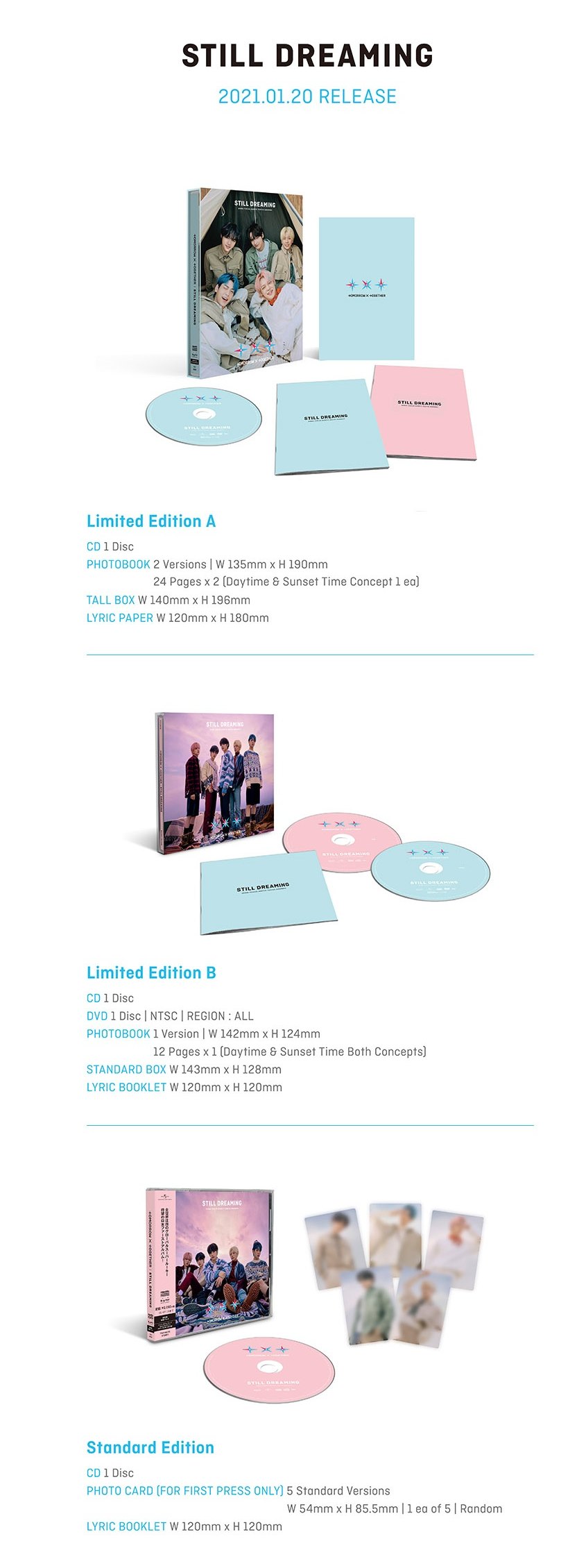 TXT - STILL DREAMING JAPAN 1ST ALBUM SET | COKODIVE