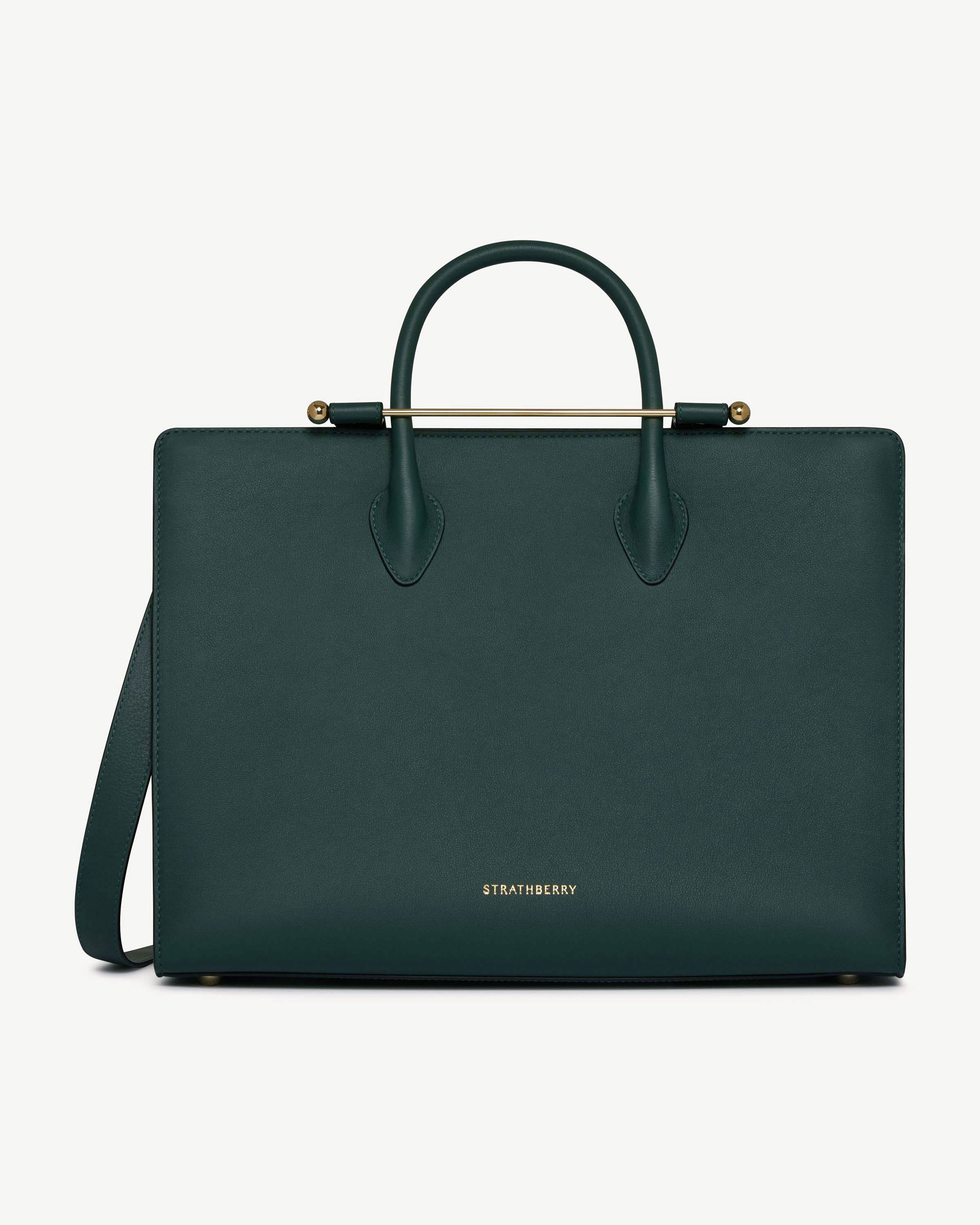 ストラスベリー - Tote - トップハンドルレザートート - Green