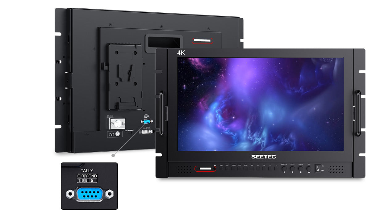 SEETEC P173-9HSD-RM 17.3 Inch Rackmount Broadcast Monitor with SDI