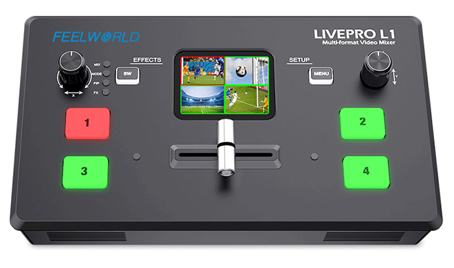 FEELWORLD LIVEPRO L1 V1 マルチカメラ ビデオ ミキサー スイッチャー