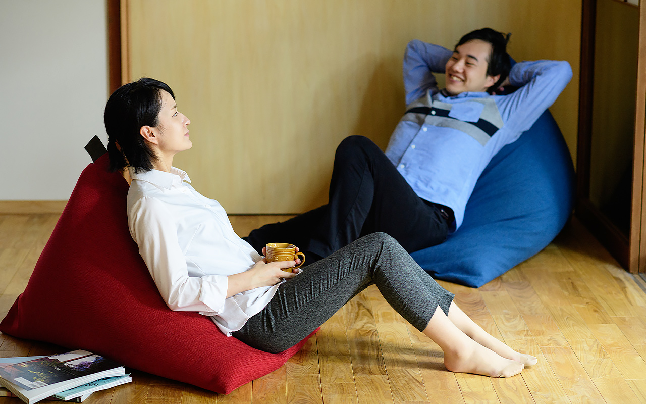 tetra ビーズクッション ネイビー ビーズクッション 座・気まま 紺色