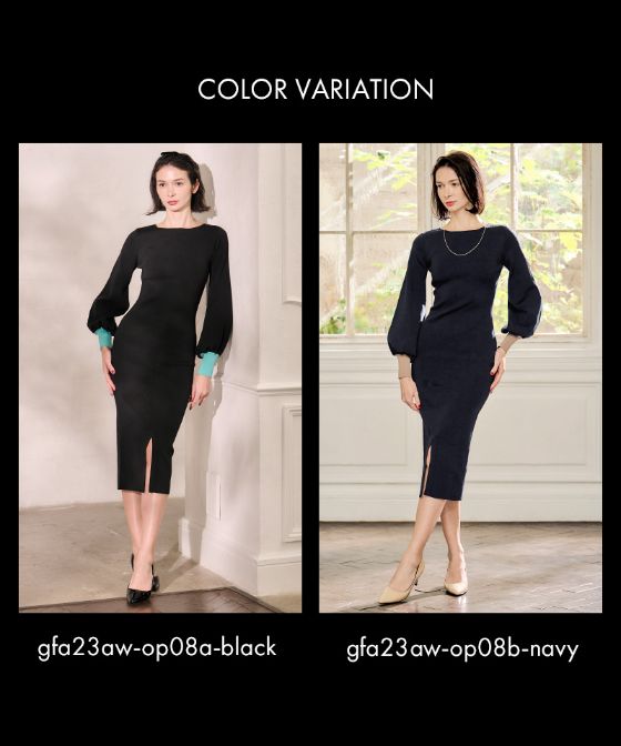 配色カフスニットワンピース｜JENNE(ジェンヌ)公式通販：パリジェンヌ