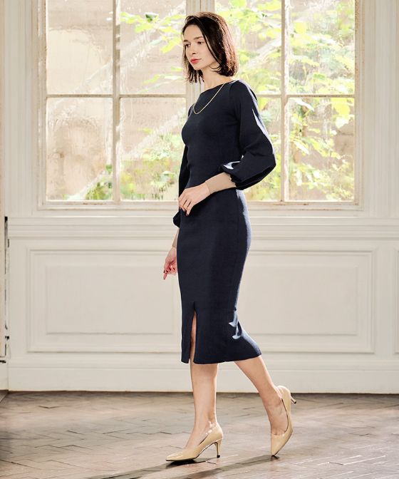 配色カフスニットワンピース｜JENNE(ジェンヌ)公式通販：パリジェンヌ