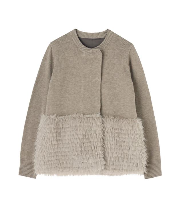 エコファーコンビ ニットジャケット｜JENNE(ジェンヌ)公式通販：パリ