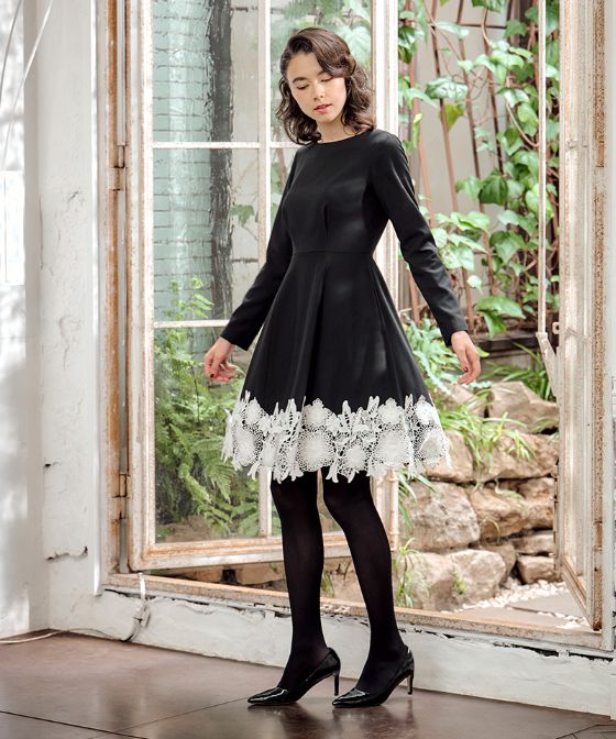 ラグジュアリーレースヘムワンピース｜JENNE(ジェンヌ)公式通販：パリ