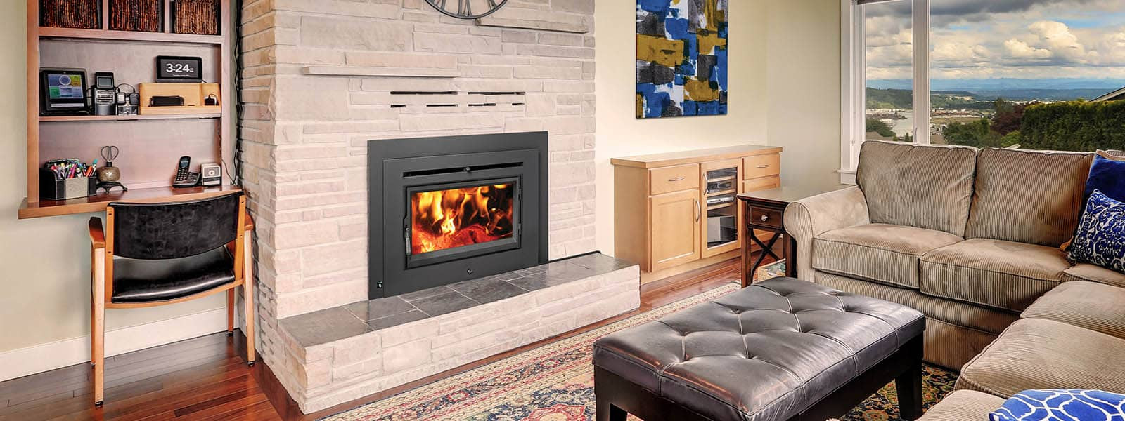 Lopi Medium Flush Wood NexGen-Hybrid™ Rectangular Wood Insert