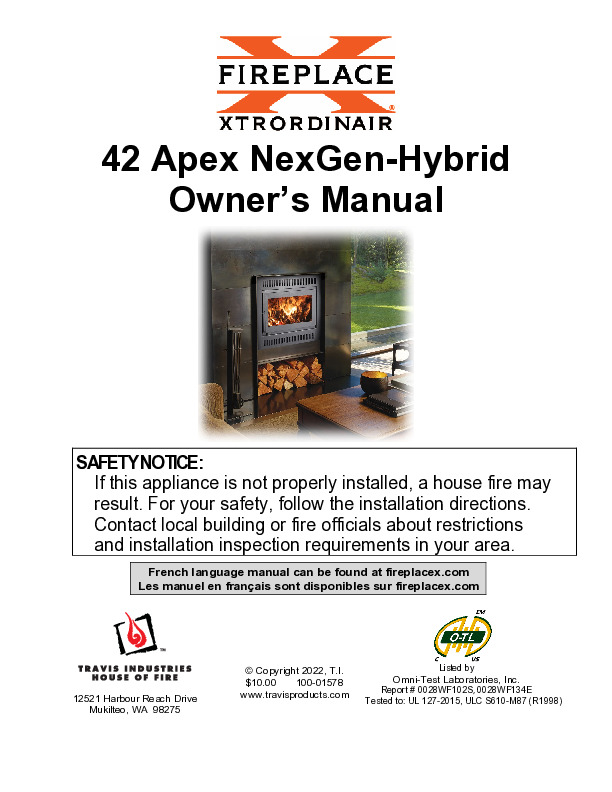 Fireplace Xtrordinair® 42 Apex NexGen-Hybrid™ - Hearth Appliances