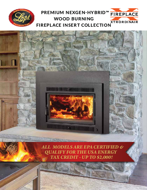 Lopi Medium Flush Wood NexGen-Hybrid™ Rectangular Wood Insert
