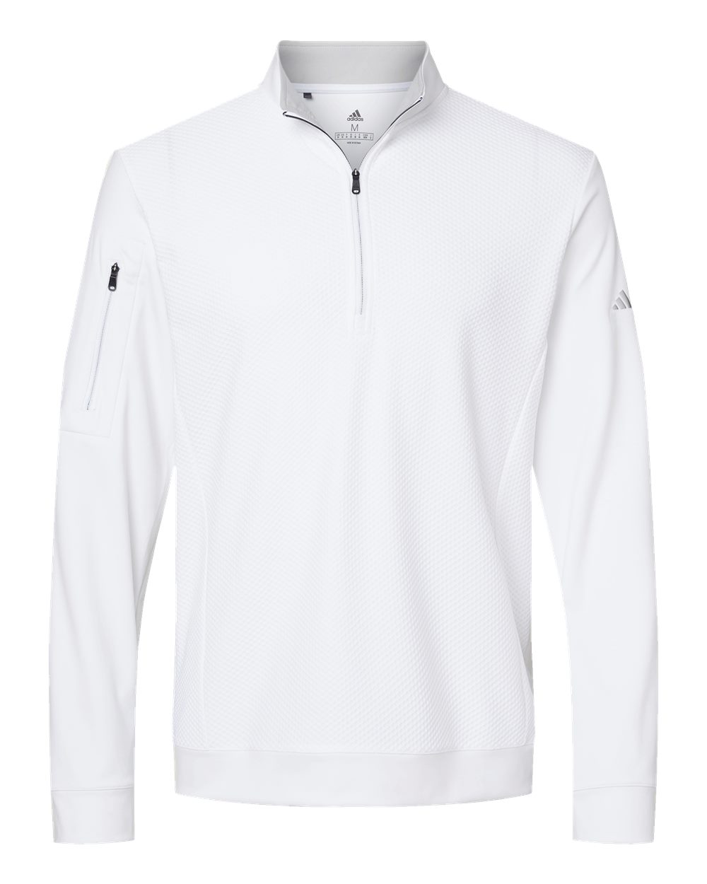 adidas A295 Men's Textured 1/4-Zip Pullover | S&S