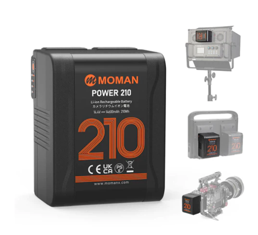 Moman Power 99 / 140 / 210 Ultra Compact V-Mount Battery 99wh
