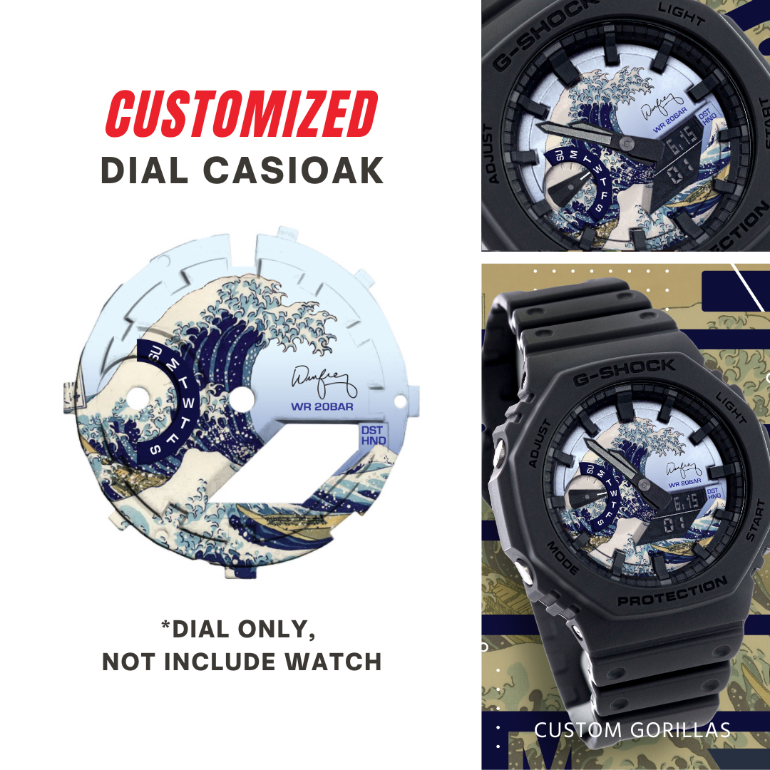 CasiOak Dial G Shock GA 2100 Japan Wave of Kanagawa – Custom Gorillas