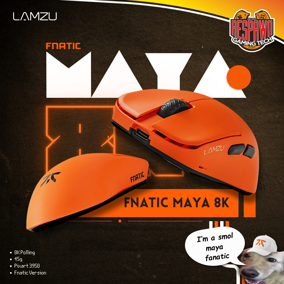 Fnatic x Lamzu Maya 8K Wireless Gaming Mouse – Respawn Gaming Tech