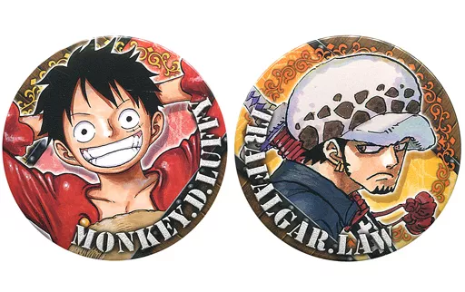 ワンピース ジャンプフェスタ JF2019 缶バッジ2個セット ルフィ ロー 駿河屋 -<中古>ルフィ＆ロー(JF2019限定Ver.) コレクション缶バッジ2個
