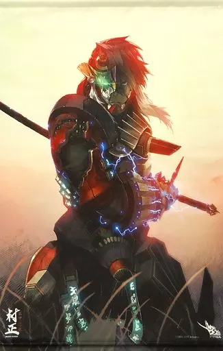 装甲悪鬼村正　景明＆三世村正 暖簾 タペストリー 駿河屋 -<中古>景明＆三世村正 暖簾 「装甲悪鬼村正」（タペストリー）