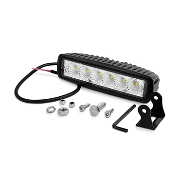 LED WORK LIGHT - 6 DIODES - RECTANGLE - - Parts Connect