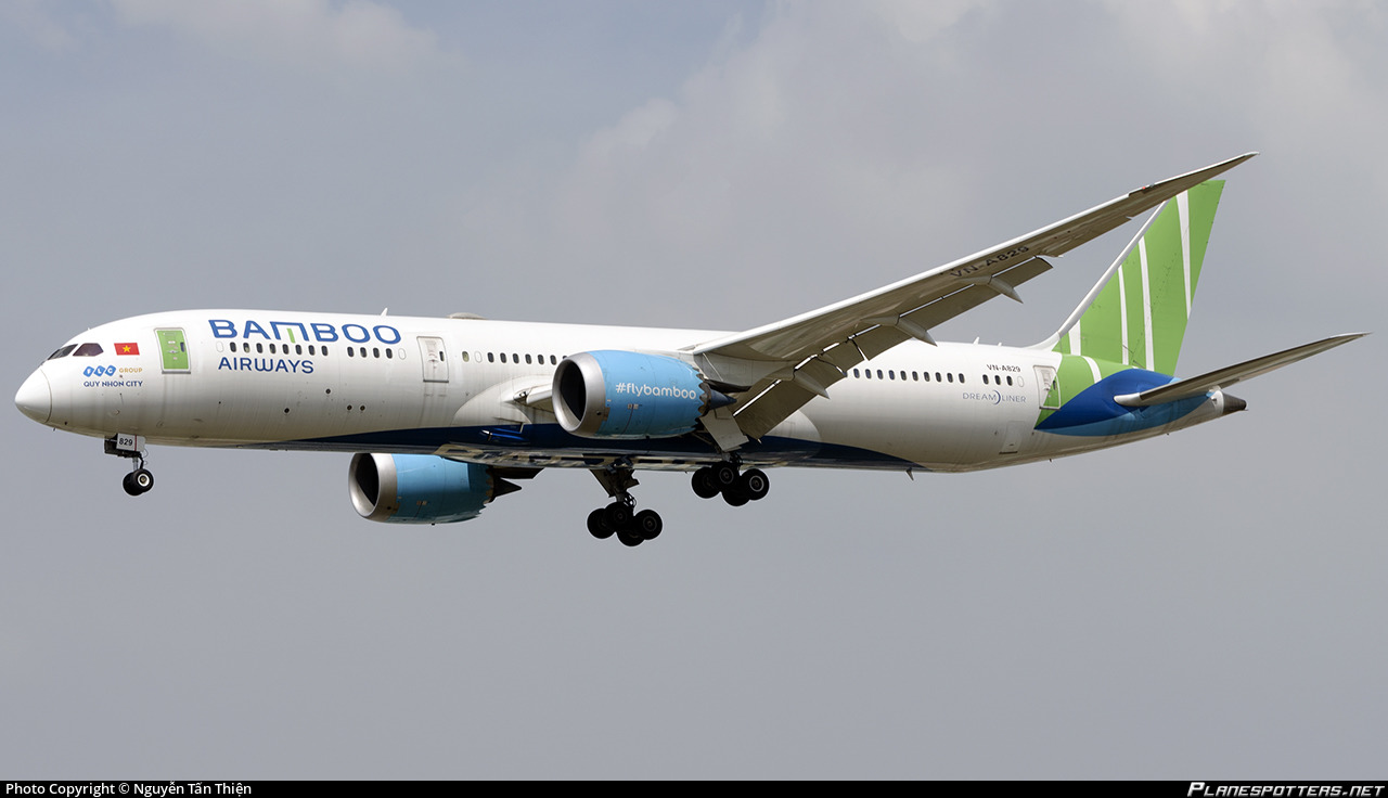 VN-A829 Bamboo Airways Boeing 787-9 Dreamliner Photo by Nguyễn Tấn
