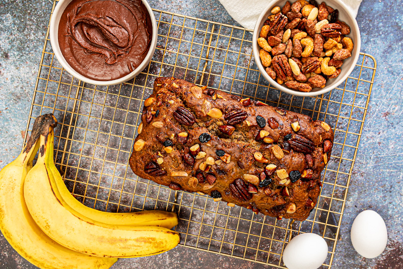 naturSource | Banana, nut and chocolate bread Recipe