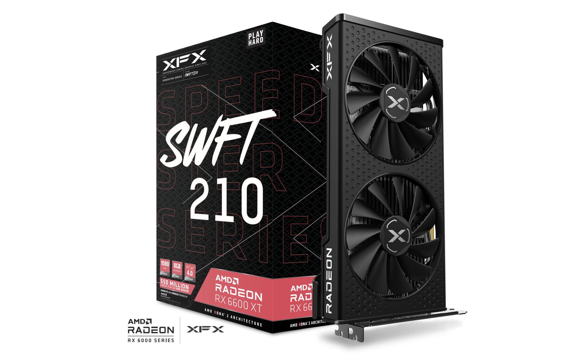 XFX Speedster SWFT 210 AMD Radeon™ RX 6600 XT Core Gaming Graphics