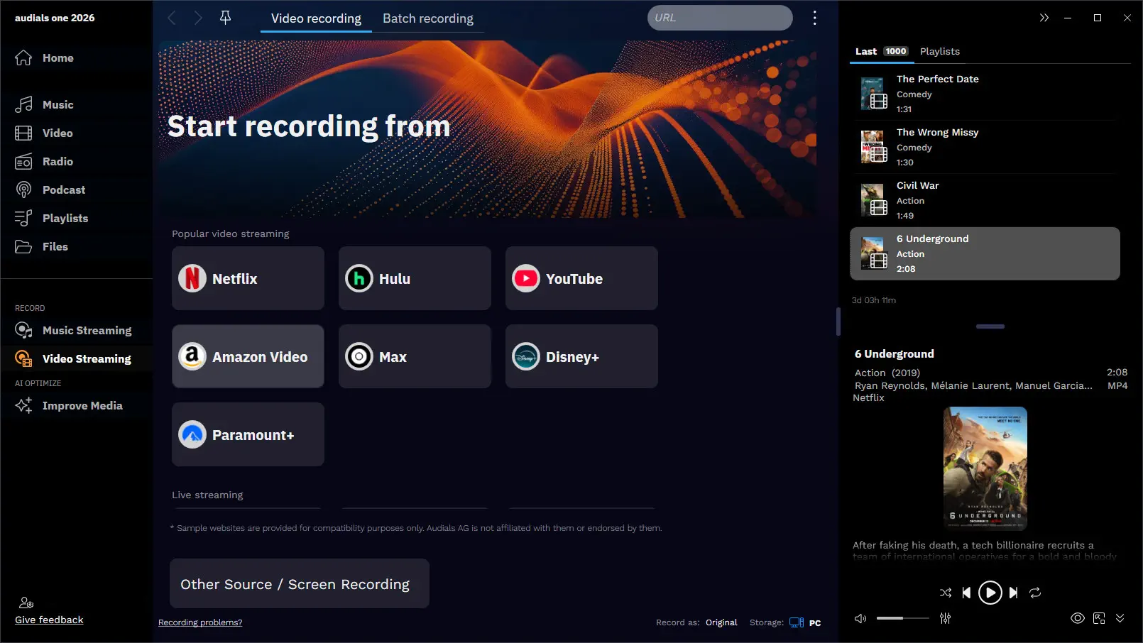 Audials 公式サイト