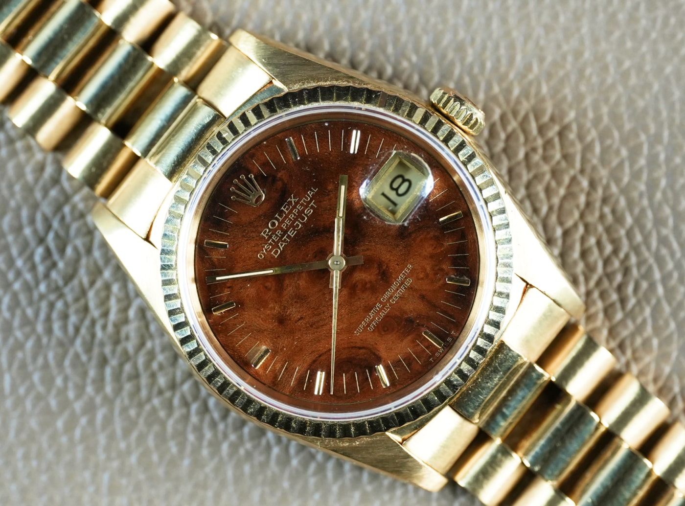 16238 Rolex Datejust YG Wood (LB6720) – Vintage Watch | Le Bohemian