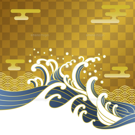 浮世絵風の和風フレーム素材のイラスト素材 [FYI04929416] | ストック