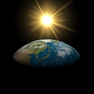 地球と太陽のイラスト素材 [FYI01668695] | ストックフォトの Qlean