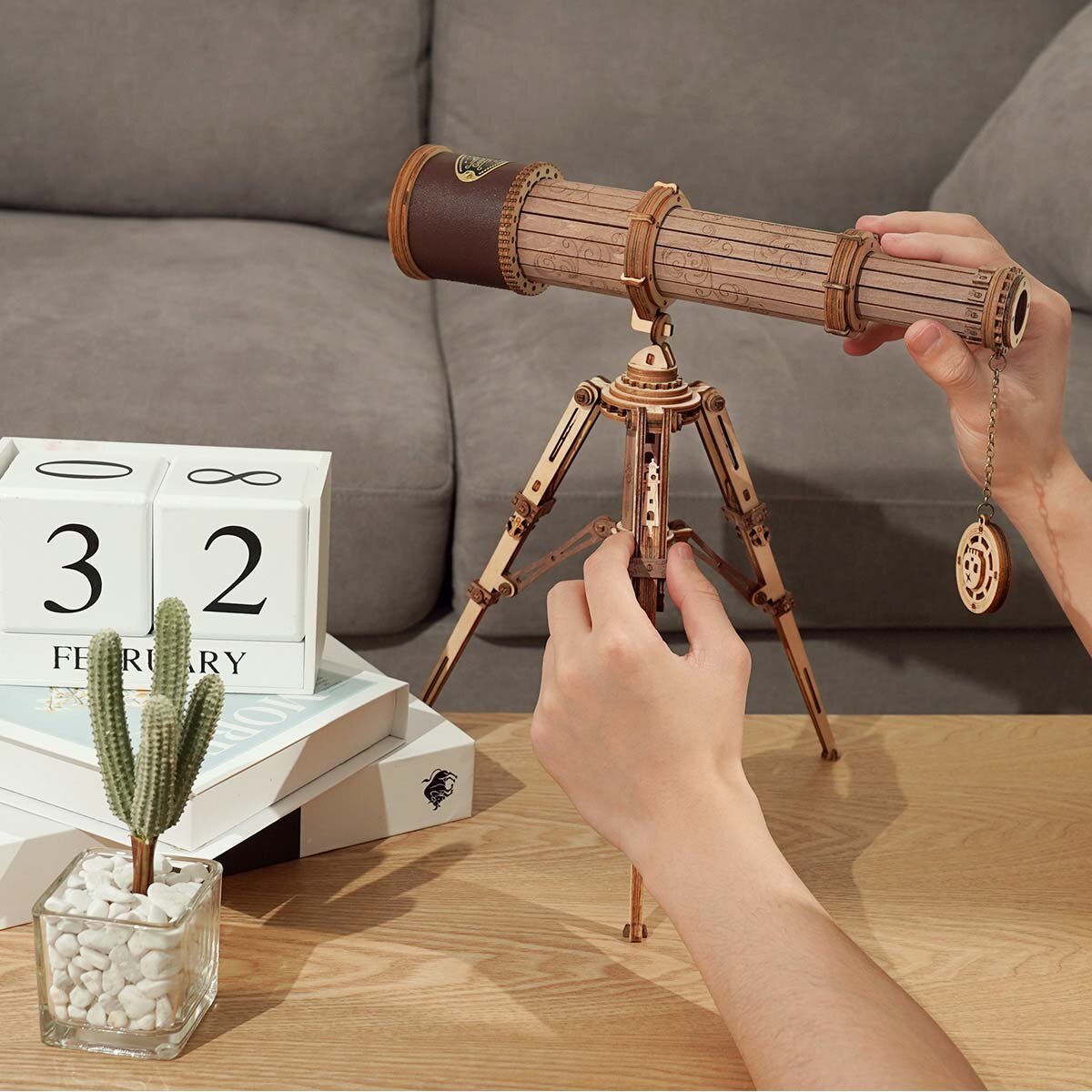 Wooden 3D puzzle - Monocular telescope ROKR ST004