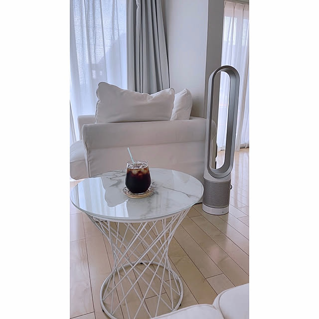 フランフラン Francfranc マーリア サイドテーブル （クリア×ゴールド