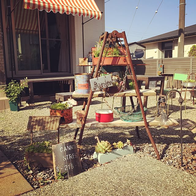 ジャンクガーデン サビ脚立のインテリア実例 ｜ RoomClip（ルーム