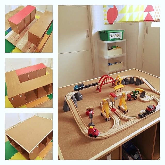机/トミカ/プレイテーブル/DIY/おもちゃなどのインテリア実例
